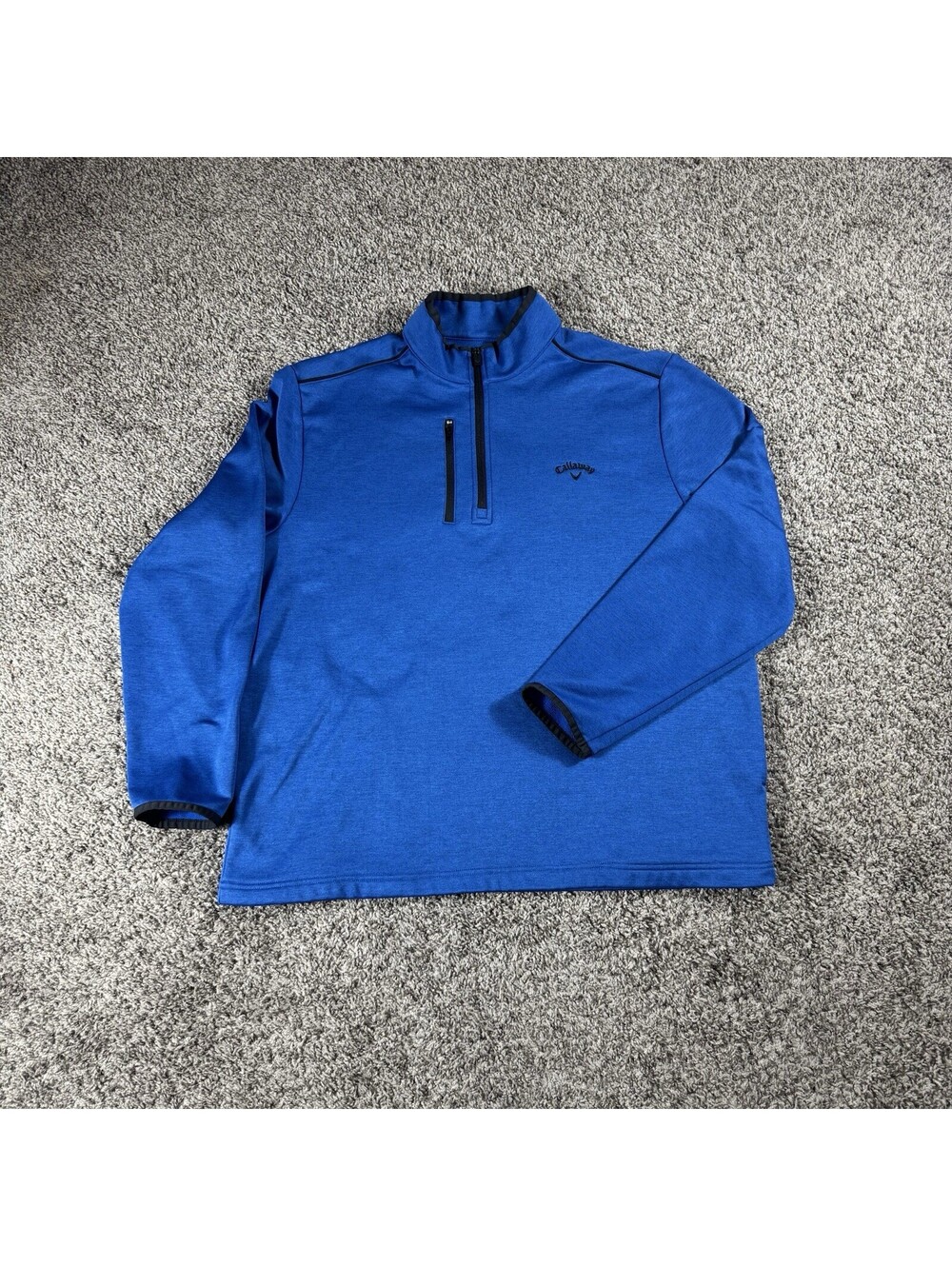 Callaway Men's 1/4 Zip Golf Pullover Jacket - Heathered Blue - Size Large